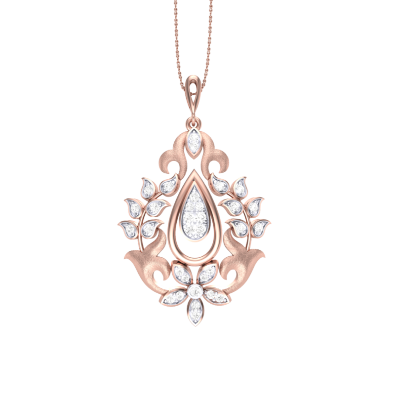 3D Printable Cad jewelry design of Lady diamond Pendant 3D मॉडल .c4d .max .obj .3ds .fbx .stl .blend