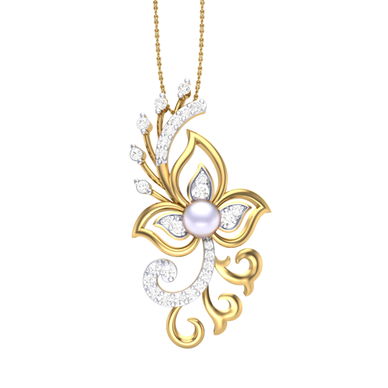 3D Printable Cad jewelry design of Lady diamond Pendant 3D Model .c4d .max .obj .3ds .fbx .stl .blend