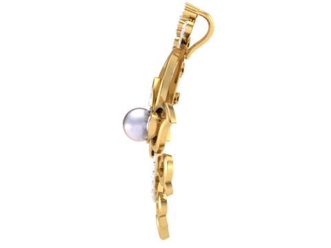 3D Printable Cad jewelry design of Lady diamond Pendant 3D Model