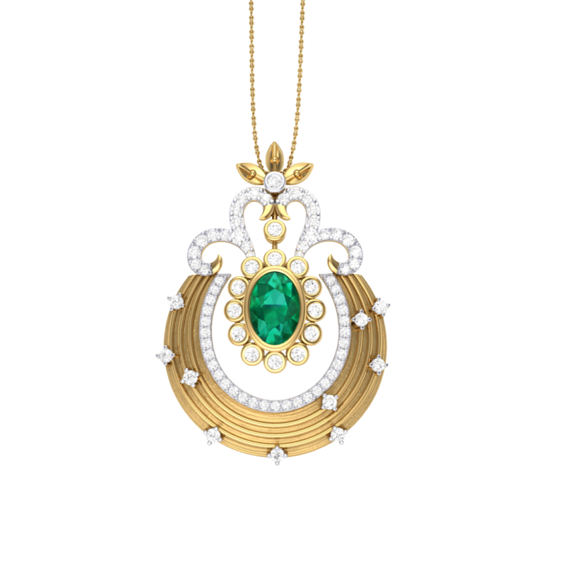 3D Printable Cad jewelry design of Lady diamond Pendant Modello 3D .c4d .max .obj .3ds .fbx .stl .blend