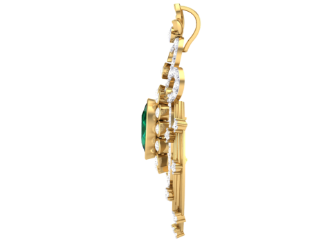 3D Printable Cad jewelry design of Lady diamond Pendant Modello 3D
