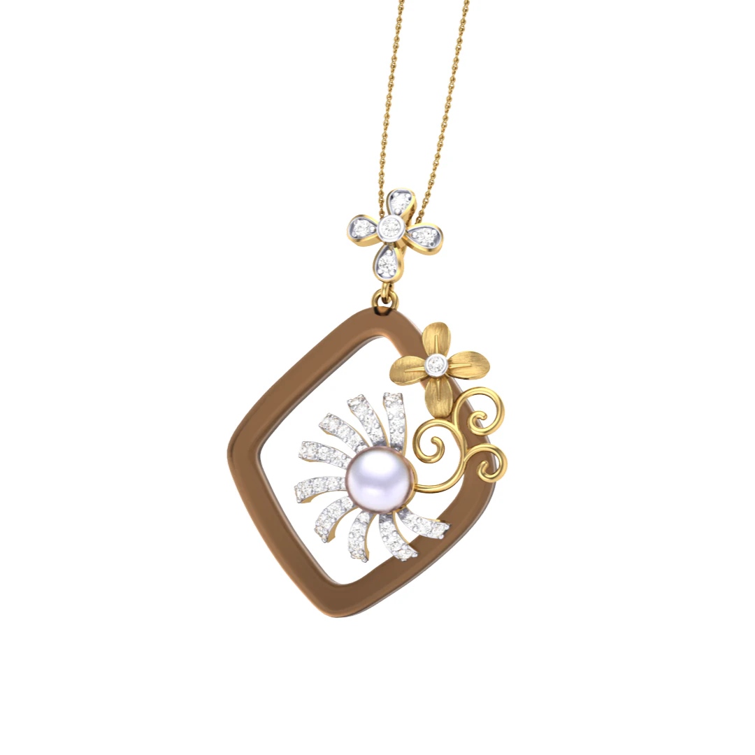 3D Printable Cad jewelry design of Lady diamond Pendant 3D Model .c4d .max .obj .3ds .fbx .stl .blend 