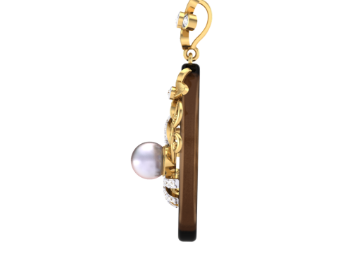 3D Printable Cad jewelry design of Lady diamond Pendant Modello 3D