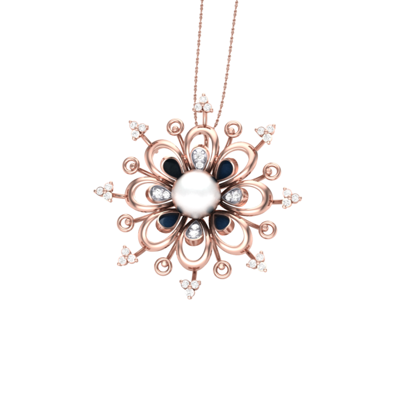 3D Printable Cad jewelry design of Lady diamond Pendant 3D मॉडल .c4d .max .obj .3ds .fbx .stl .blend