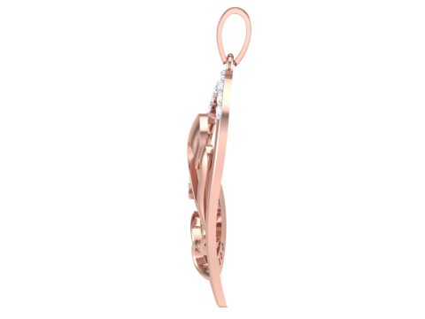 3D Printable Cad jewelry design of Lady diamond Pendant 3D Model