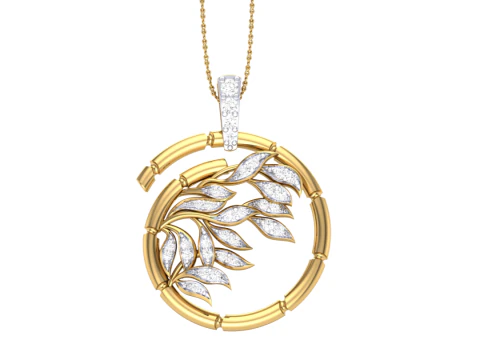 3D Printable Cad jewelry design of Lady diamond Pendant 3D Model