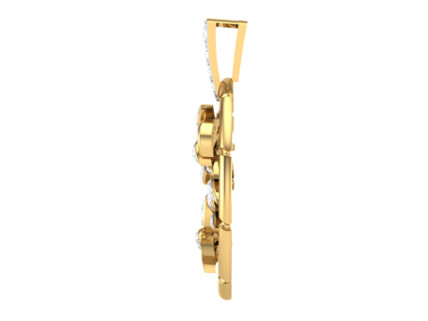 3D Printable Cad jewelry design of Lady diamond Pendant Modèle 3D