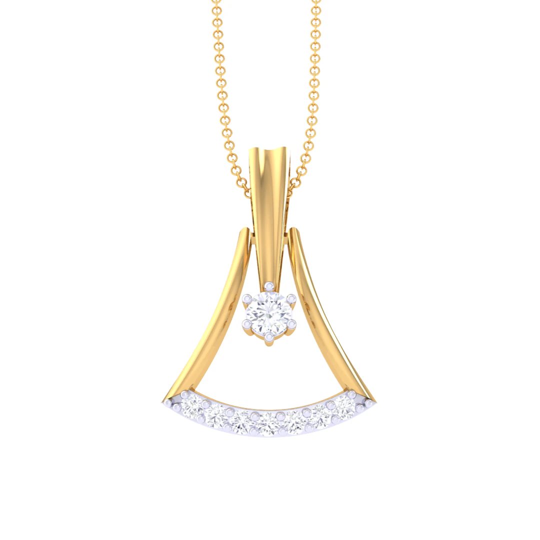 3D Printable Cad jewelry design of Lady diamond Pendant 3D Model .c4d .max .obj .3ds .fbx .stl .blend 