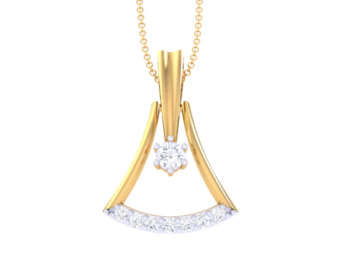 Desain perhiasan Cad 3D yang dapat dicetak dari Liontin Berlian Wanita Model 3D