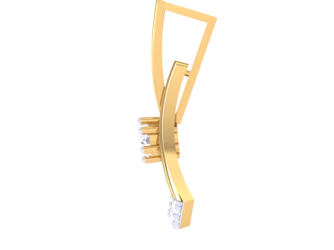 3D Printable Cad jewelry design of Lady diamond Pendant 3D Model