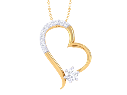 3D Printable Cad jewelry design of Lady diamond Pendant Modello 3D