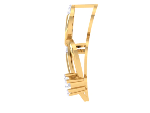 3D Printable Cad jewelry design of Lady diamond Pendant 3D Model