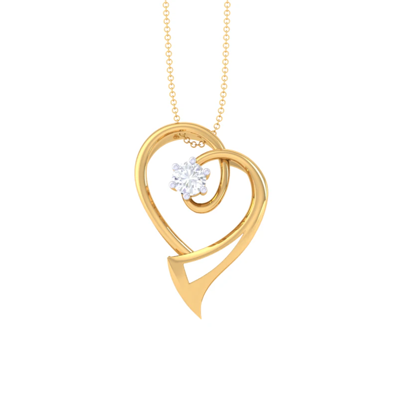 3D Printable Cad jewelry design of Lady diamond Pendant 3D Model .c4d .max .obj .3ds .fbx .stl .blend