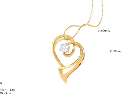 3D Printable Cad jewelry design of Lady diamond Pendant 3D Модель