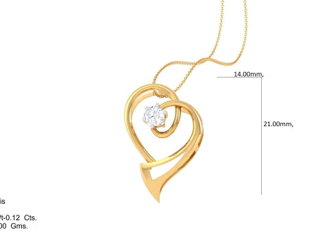 3D Printable Cad jewelry design of Lady diamond Pendant 3D Model