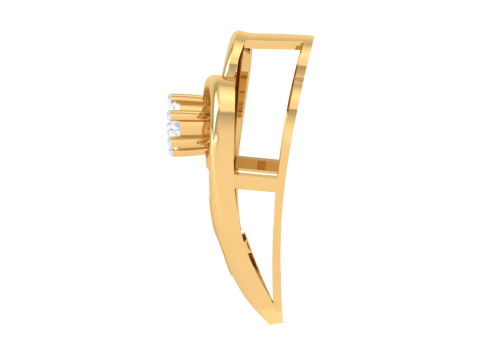 3D Printable Cad jewelry design of Lady diamond Pendant 3D Модель