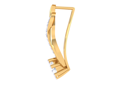 3D Printable Cad jewelry design of Lady diamond Pendant Modelo 3D
