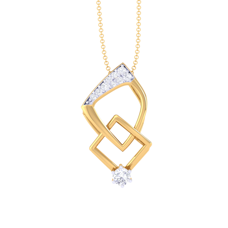 3D Printable Cad jewelry design of Lady diamond Pendant Modelo 3D .c4d .max .obj .3ds .fbx .stl .blend