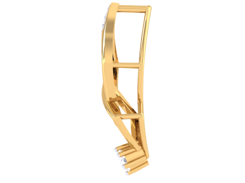 3D Printable Cad jewelry design of Lady diamond Pendant Modelo 3D
