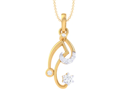 Dise&ntilde;o de joyer&iacute;a Cad imprimible en 3D de colgante de diamantes Lady Modelo 3D