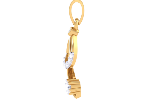 3D Printable Cad jewelry design of Lady diamond Pendant 3D Модель