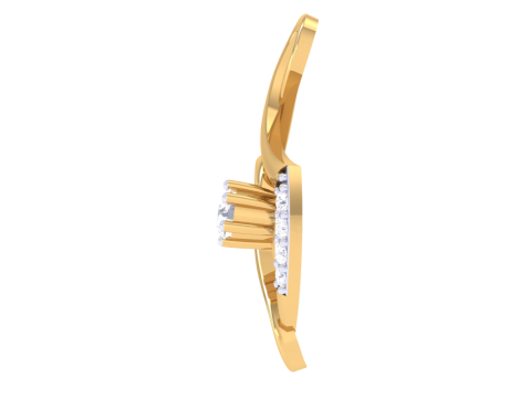 3D Printable Cad jewelry design of Lady diamond Pendant Modelo 3D