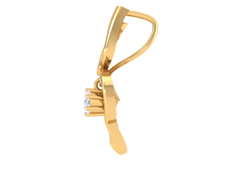 3D Printable Cad jewelry design of Lady diamond Pendant 3D Model