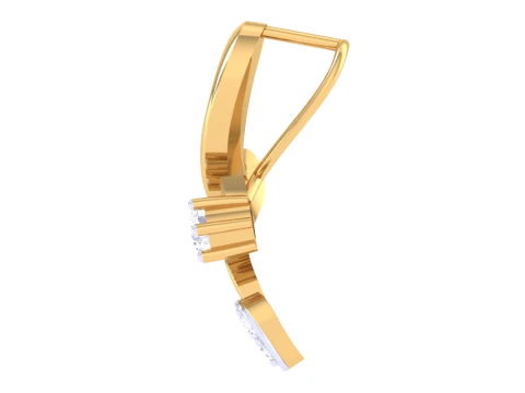 3D Printable Cad jewelry design of Lady diamond Pendant 3D Model