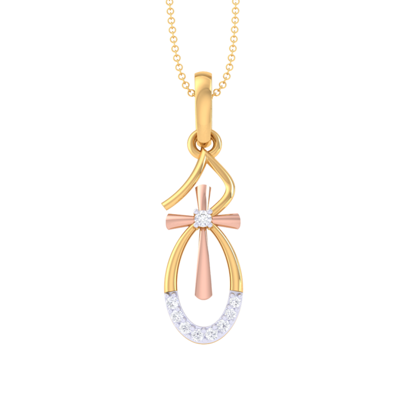 3D Printable Cad jewelry design of Lady diamond Pendant 3D Modell .c4d .max .obj .3ds .fbx .stl .blend