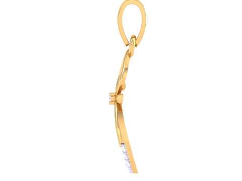 3D Printable Cad jewelry design of Lady diamond Pendant 3D Modell