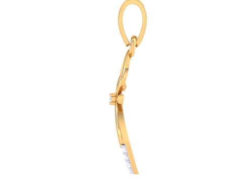 3D Printable Cad jewelry design of Lady diamond Pendant 3D Model