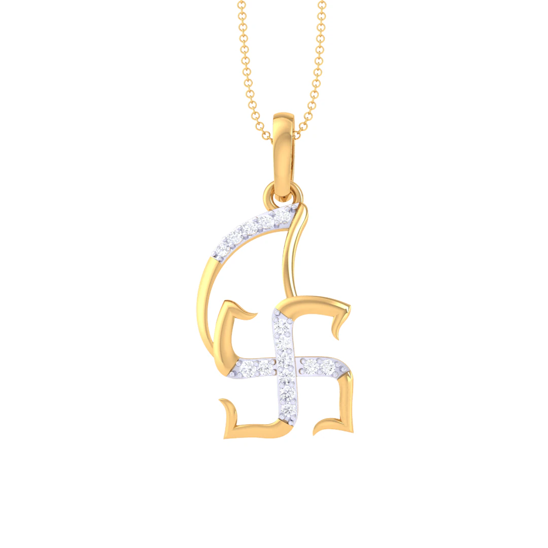 3D Printable Cad jewelry design of Lady diamond Pendant 3D Model .c4d .max .obj .3ds .fbx .stl .blend 