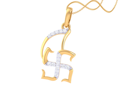 3D Printable Cad jewelry design of Lady diamond Pendant 3D Model