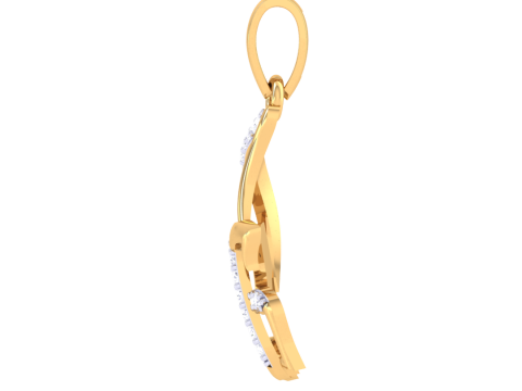 3D Printable Cad jewelry design of Lady diamond Pendant Modelo 3D