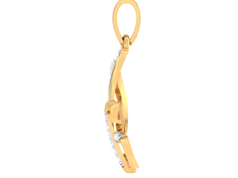 3D Printable Cad jewelry design of Lady diamond Pendant 3D Model