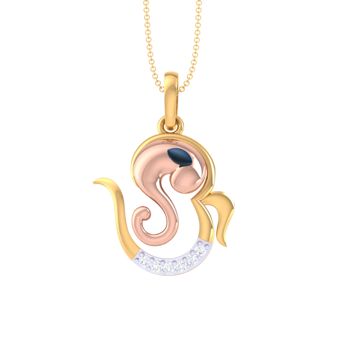 3D Printable Cad jewelry design of Lady diamond Pendant 3D Model .c4d .max .obj .3ds .fbx .stl .blend