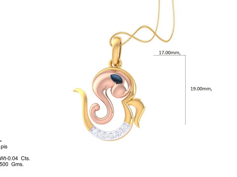 3D Printable Cad jewelry design of Lady diamond Pendant 3D Model