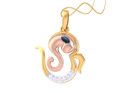 3D Printable Cad jewelry design of Lady diamond Pendant Modelo 3D