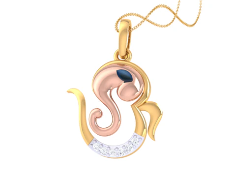 3D Printable Cad jewelry design of Lady diamond Pendant 3D Model