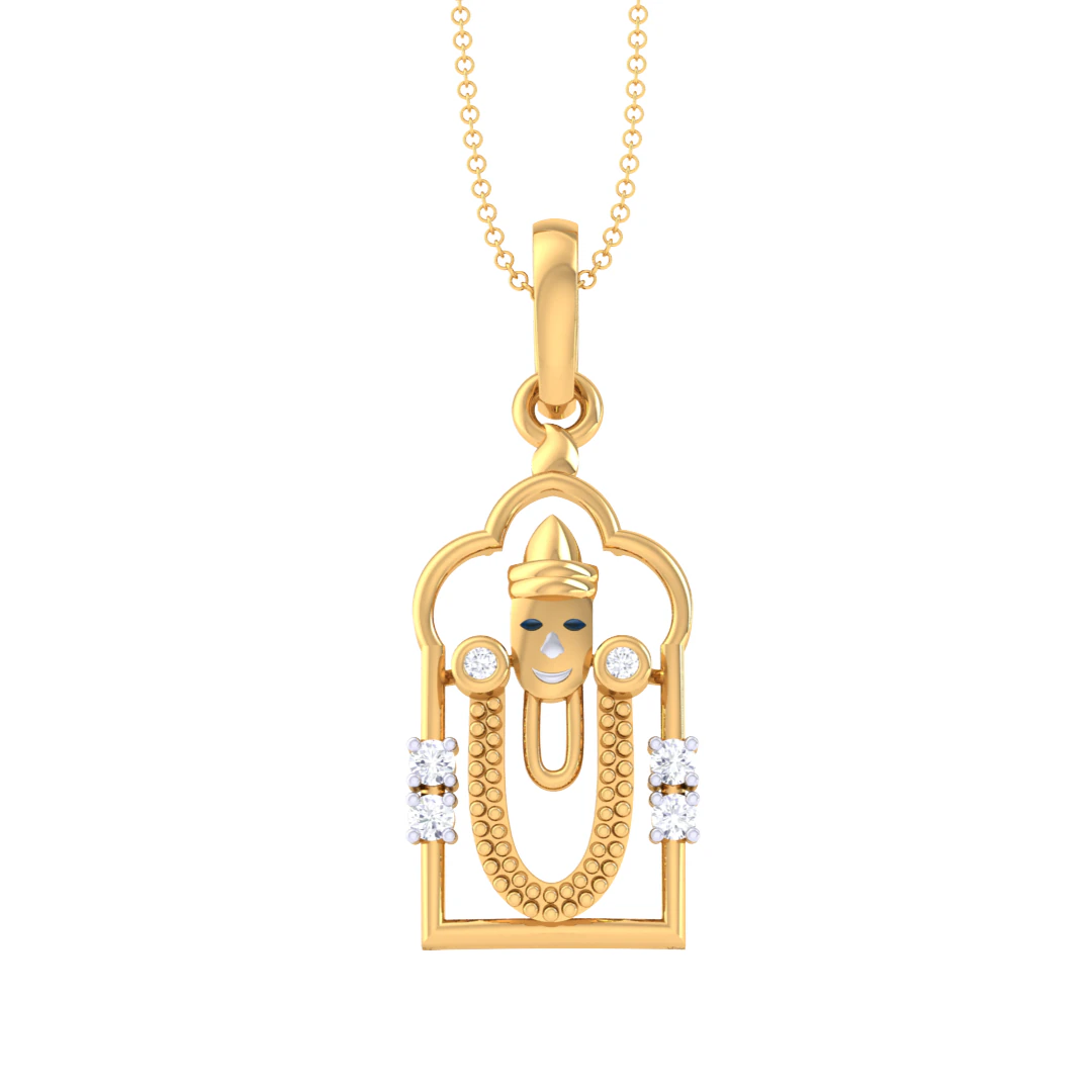 3D Printable Cad jewelry design of Lady diamond Pendant 3D Model .c4d .max .obj .3ds .fbx .stl .blend 