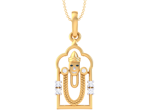 3D Printable Cad jewelry design of Lady diamond Pendant 3D Model