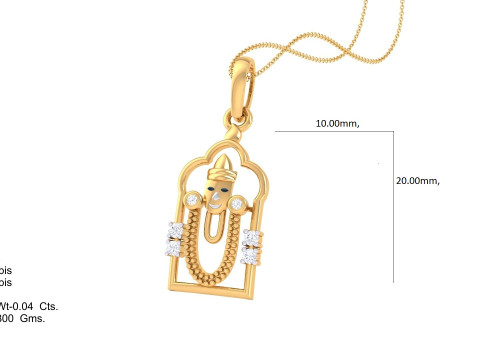 3D Printable Cad jewelry design of Lady diamond Pendant Modèle 3D