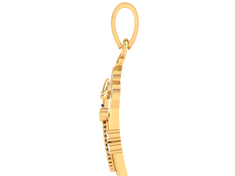 3D Printable Cad jewelry design of Lady diamond Pendant Modèle 3D
