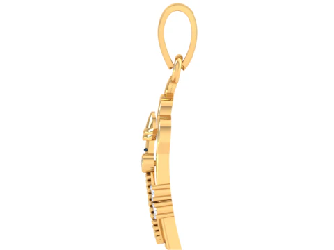 3D Printable Cad jewelry design of Lady diamond Pendant 3D Model