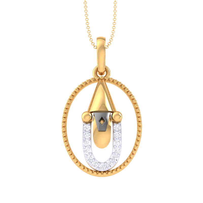 3D Printable Cad jewelry design of Lady diamond Pendant Modelo 3D .c4d .max .obj .3ds .fbx .stl .blend