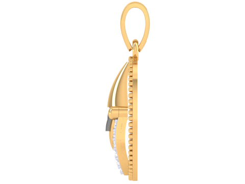 3D Printable Cad jewelry design of Lady diamond Pendant Modelo 3D