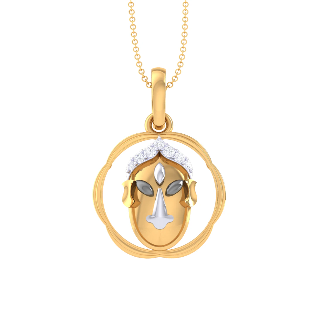 3D Printable Cad jewelry design of Lady diamond Pendant 3D Model .c4d .max .obj .3ds .fbx .stl .blend 
