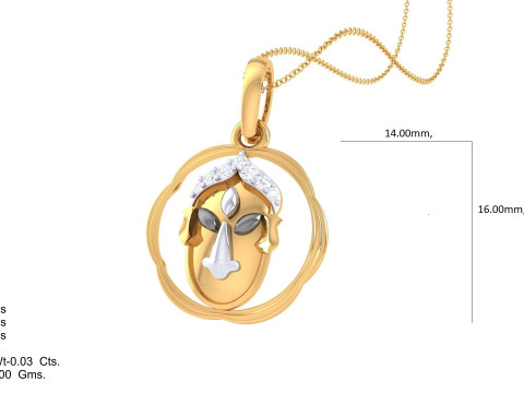 3D Printable Cad jewelry design of Lady diamond Pendant 3D Модель