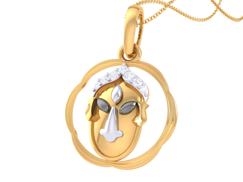 3D Printable Cad jewelry design of Lady diamond Pendant 3D Модель