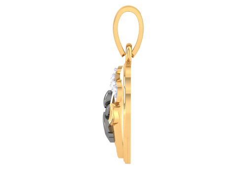 3D Printable Cad jewelry design of Lady diamond Pendant 3D Модель